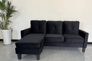 50. 1051 - SECTIONAL SET - BLACK