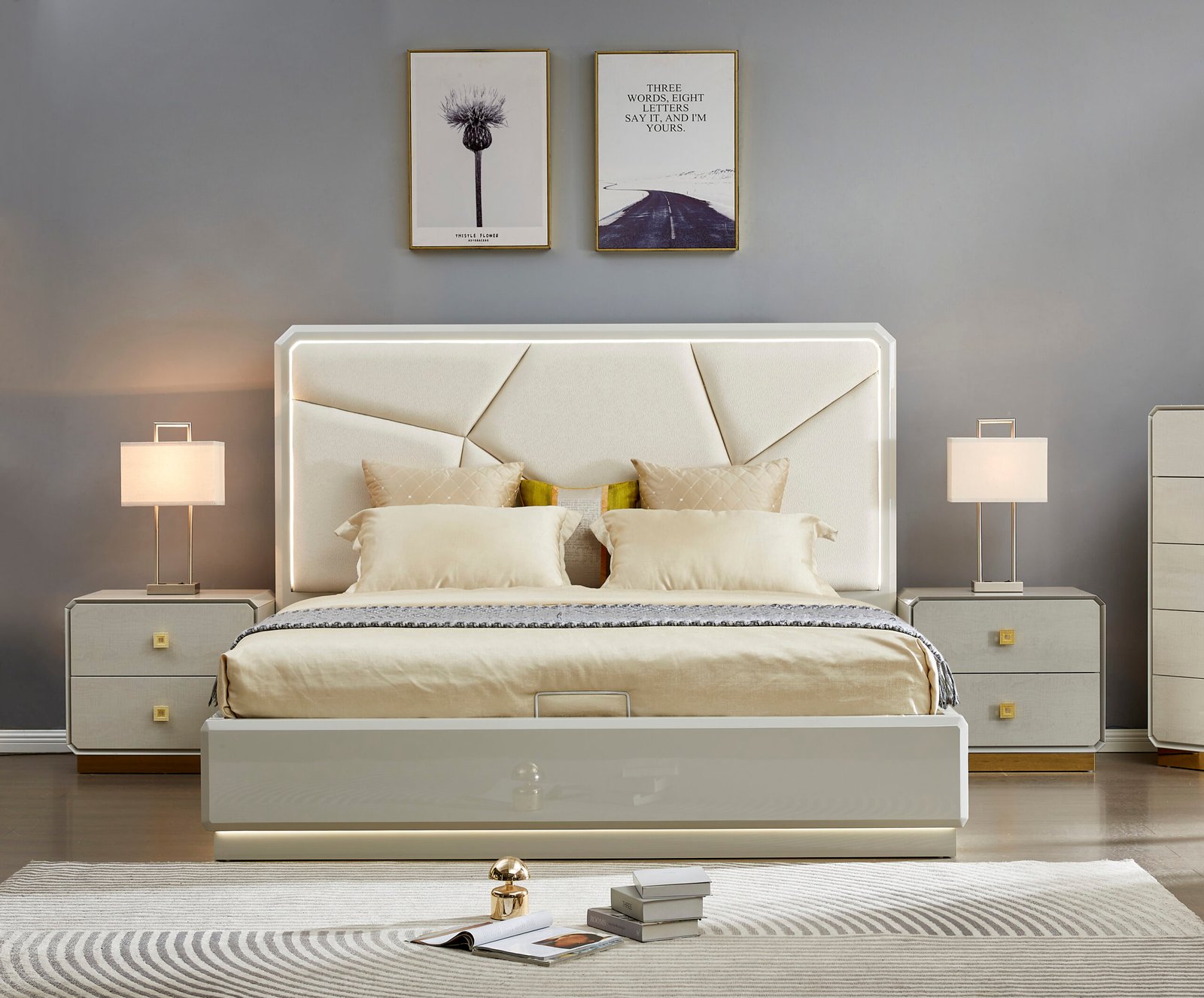 2403- BEDROOM SET (BEIGE) - Image 7