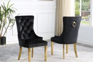 6248 DINING CHAIR(BLACK/GOLD)