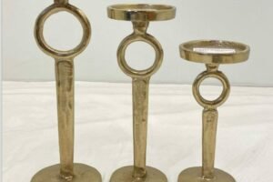 4314-3PC RING CANDLE HOLDER