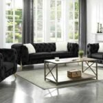 1782 -STATIONARY SOFA SET - BLACK