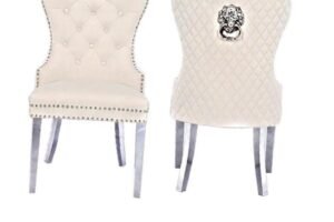 6248 : Dining Chair : Beige - silver