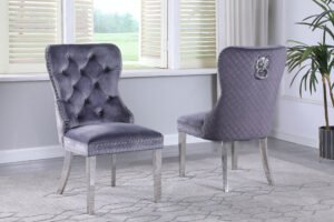 2550 DINING CHAIR- grey-silver