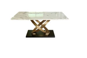 3302 - MARBLE DINING TABLE
