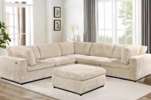 3. 6536 - SECTIONAL SOFA- BEIGE