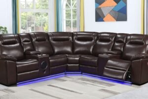10153 RECLINER-SECTIONAL- BROWN