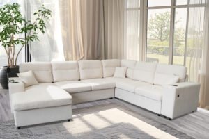 8. 2477 - SECTIONAL SOFA - BEIGE