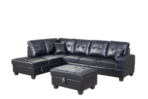 19. 5312 - SECTIONAL SET - BLACK