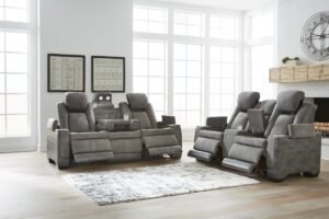 7800 - DUEL POWER RECLINER SET - GREY