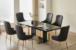 1300  Dining set - BLACK