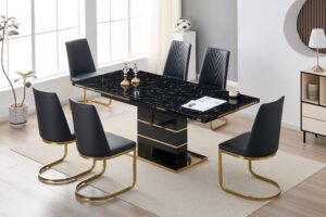 1238  Dining set - BLACK