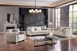 313 - SOFA SET - BEIGE