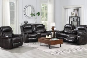 6098 - MANUAL RECLINER SET - BLACK