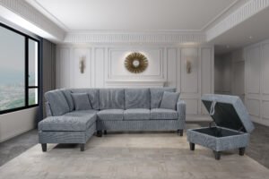 9937 - Sectional sofa - GREY