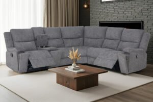 60006 - RECLINERSECTIONAL - MANUAL - GREY