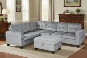 107 - SECTIONAL SET - GREY