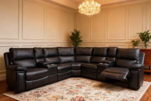 399 - MANUAL RECLINER SECTIONAL - BLACK