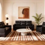 1106 - SOFA SET - BROWN