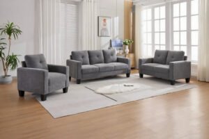 6009 - SOFA SET - DARK GREY