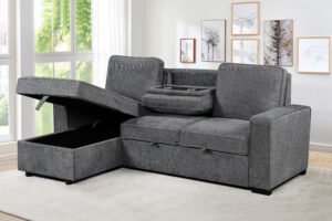 4191 - SECTIONAL SOFA -  GREY
