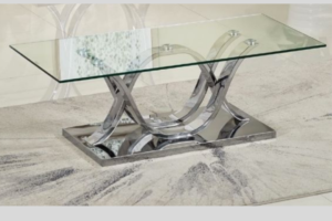 1711 - GLASS DINING TABLE