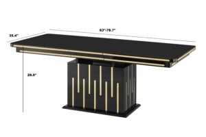 1240 - black dining set