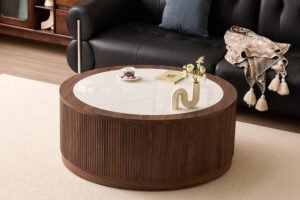 DA- 01 - WALNUT ( MARBLE COFFEE TABLE ) - COMING SOON