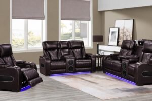 10152 - POWER RECLINER SET - BROWN (WITH SPEAKERS)